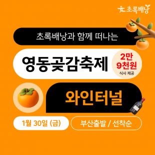 영동 곶감축제 & 와인터널 / 1월 30일 (금)