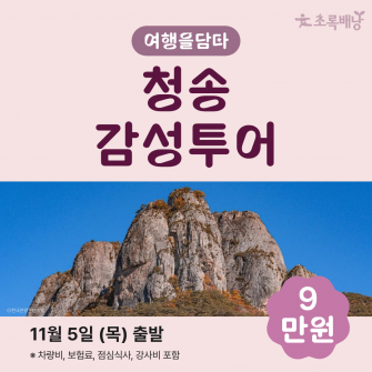 [초록배낭 시그니처] 11월 여담 '청송'
